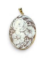 Pendant Mandile 1922 Woman Cammei  in Silver Conchiglia 2MCICM111.7